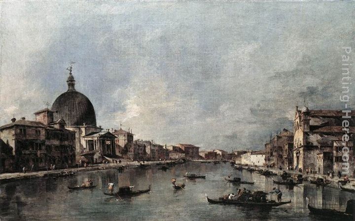 Francesco Guardi The Grand Canal with San Simeone Piccolo and Santa Lucia